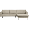 800902 WH 01 VS WH Rodeo chaise longue rechts structure velvet wheatfield