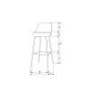 800293 Z T S R Q P NA N K G D C B A 910 802 501 01 50 BT Vogue barstool 80cm