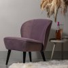 375690 WL 01 SF FA Sara fauteuil fluweel warm lila VIERKANT