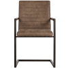 376052 T 01 VS Bas eetkamerstoel leerlook taupe