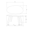 800989 W 50 BT Roundly tafel