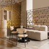 377462 EM 800014 Z 377824 Z 374072 A 02 SF WE Mojo bankje met rugleuning boucle beige Blanco Sera Kjeld vierkant