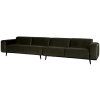 378656 156 02 VS BP Statement xl 4 zits bank 360 cm velvet warm groen SA