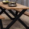 376036 N 02 SF Tablo outdoor picnicktafel ayous naturel x poot metaal DETAIL