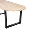 376030 U 03 VS FA Tablo tafel ovaal onbehandeld 220x90 cm eiken U Poot