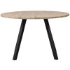 376022 N 01 VS Tablo tafel rond eiken O120 onbehandeld 2 standen poot