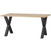 376014 A 02 VS FA Tablo tafel eiken Alkmaar poot metaal 160x90 SA