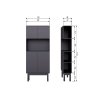 FINCA BUFFET / BAR CABINET PINE DEEP BLACK