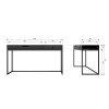 SILAS DESK ASH BRUSHED BLACKNIGHT