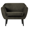 340454 G 01 VS Rocco fauteuil velvet warmgroen F1