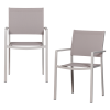 500013 Z 2 01 VS EXT Fowl eetstoel aluminium textileen zand