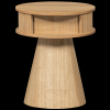 375058 N 04 VS FA Karri nachtkastje rond hout naturel AK1