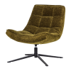 374074 G 01 VS ES Maudi draaifauteuil chenille structuur groen FA