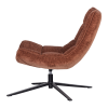 374074 R 03 Maudi draaifauteuil chenille structuur bruin L1