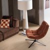 374074 R 01 SF Maudi draaifauteuil chenille structuur bruin vierkant