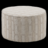 377900 NB 01 VS WP Sarli poef laag ruit dessin chenille naturel beige F1