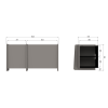 377892 WG 50 BT Brock tv meubel 102cm warmgrijs
