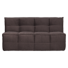 400561 CB 01 VS VT Cluster eetbankje met rugleuning velvet chocolade bruin F1