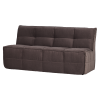 400561 CB 02 VS VT Cluster eetbankje met rugleuning velvet chocolade bruin FA