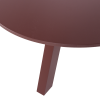 375419 BR 04 VS ES Rhonda eettafel O129cm eiken bordeauxrood C2