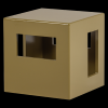 400554 H 02 VS VT Modern bijzettafel MDF hout hoogglans honinggeel FA