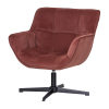 374196 R 01 Wibo draaifauteuil mat velvet bruinrood fsc FA