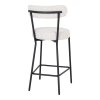 Badalona Counter Chair - Stolička za pultom, bouclé, biela, čierne nohy HN1270