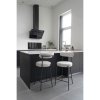 Badalona Counter Chair - Stolička za pultom, bouclé, biela, čierne nohy HN1270