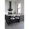 Badalona Counter Chair - Stolička za pultom, bouclé, biela, čierne nohy HN1270