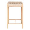 Abano Counter Chair - stolička s prírodným prúteným sedadlom, topoľové drevo, prírodná farba