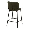 Maceda Counter Chair - stolička za pultom, bouclé, zelená, čierne nohy HN1241