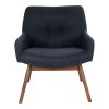 London Lounge Chair - kreslo do obývačky, tmavomodré, nohy z vlašského orecha HN1277