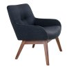 London Lounge Chair - kreslo do obývačky, tmavomodré, nohy z vlašského orecha HN1277