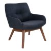 London Lounge Chair - kreslo do obývačky, tmavomodré, nohy z vlašského orecha HN1277