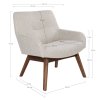 London Lounge Chair - kreslo do obývačky, piesková farba, nohy z vlašského orecha HN1278