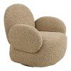 Lounge kreslo Messina s funkciou otáčania - Lounge kreslo s funkciou otáčania, svetlohnedé HN1265