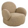 Lounge kreslo Messina s funkciou otáčania - Lounge kreslo s funkciou otáčania, svetlohnedé HN1265