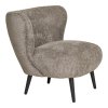 Covelo Lounge Chair - kreslo do obývačky, bouclé, hnedá/čierna HN1237
