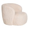 Kreslo Setubal Lounge Chair - kreslo do obývačky, umelá kožušina, sivobiela HN1093