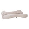 Kingston Lounge Sofa - Lounge Sofa s 2 vankúšmi, pravá strana, prírodná HN1295