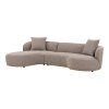 Kingston Sofa - obývacia izba s 2 vankúšmi, ľavá strana, hnedá HN1299