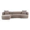 Kingston Sofa - obývacia izba s 2 vankúšmi, ľavá strana, hnedá HN1299