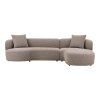 Kingston Lounge Sofa - Lounge Sofa s 2 vankúšmi, pravá strana, hnedá HN1299