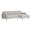 Salvador Lounge Sofa - Pohovka do obývačky, pravá strana, bouclé, svetlosivá HN1253