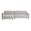 Salvador Lounge Sofa - pohovka do obývačky, ľavá strana, bouclé, svetlosivá HN1253