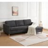 Firenze Sofa - Pohovka, tmavosivá s nohami z prírodného dreva HN1045