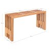 Lavička Benidorm - lavička, teak, prírodná 90x30x49 cm