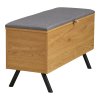 Lavica Barco s úložným priestorom - Lavica s úložným priestorom, dubový vzhľad 92x33x48 cm