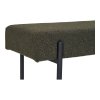 Lavica Swindon - Lavica, buklé, tmavozelená, čierne nohy 100x36x42,5 cm, HN1241