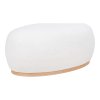 Manhattan Pouf - Puf, plyšový, biely 54,5x88,5x36 cm, HN1235